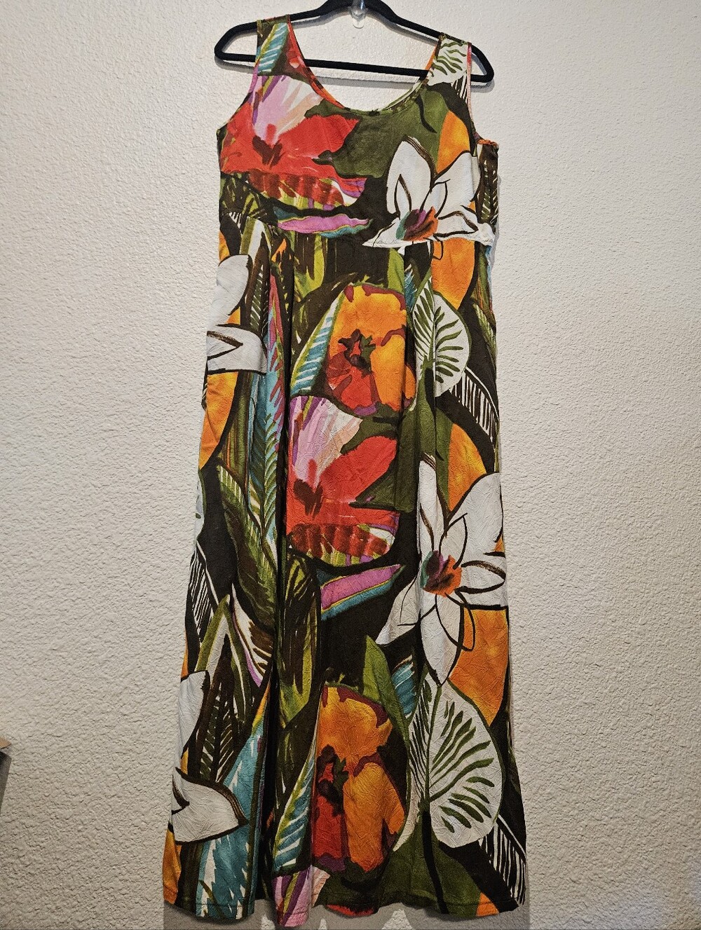 Jams World Maxi Pleated Dress Tarragon Floral Pattern Size M - Picture 2 of 10
